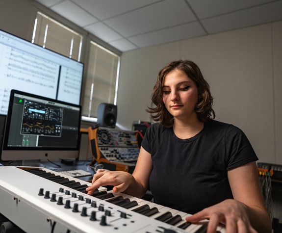 Music composition major Mary Denney